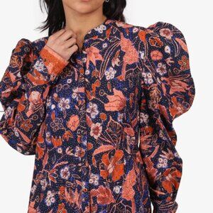 NWOT ULLA JOHNSON Willa Blouse in Midnight Floral $275